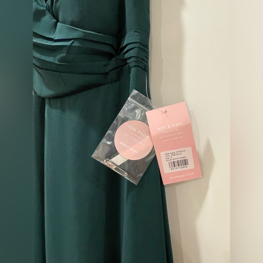 BIRDYGREY. Green bridesmaid dress.